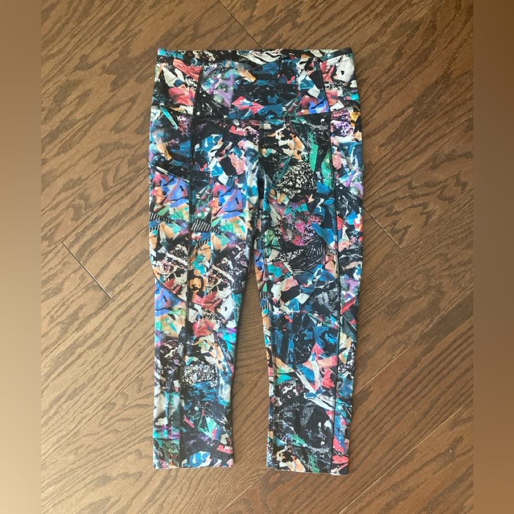 Lululemon Leggings Fast & Free Crop II *Nulux 19" In Crush Multi - Picture 4 of 6